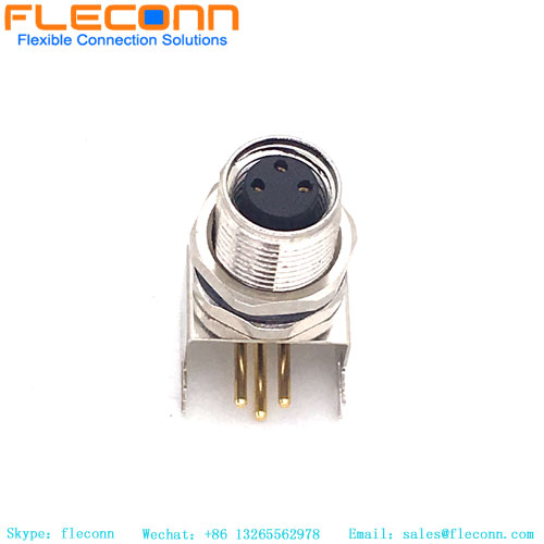 Electrical IP67 Waterproof 90 Degree Male Female 3 4 5 6 8 Pin M8 Right Angle PCB Mount Connector