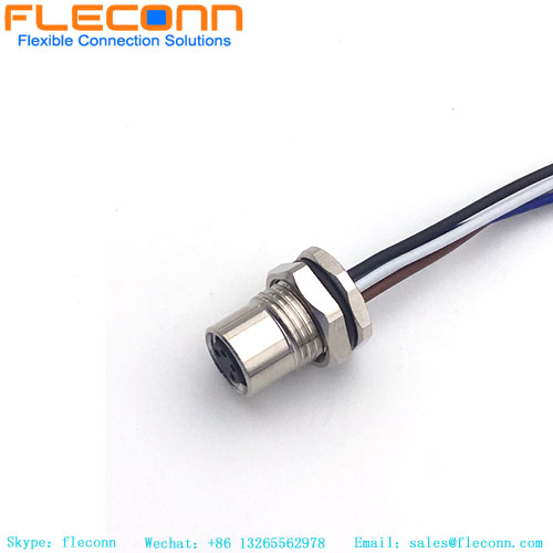 4 Pin Sensor Cable M8 Panel Mount Connector