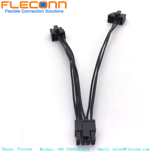 Conjunto de cable divisor en Y del mazo de cables Molex de 8 pines