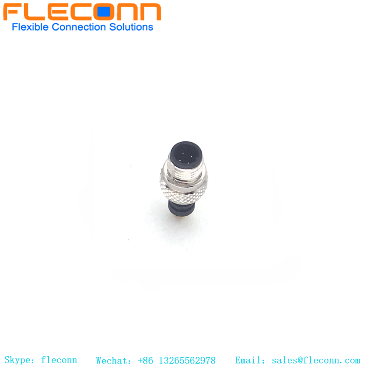 Conector macho M5 de 4 pines