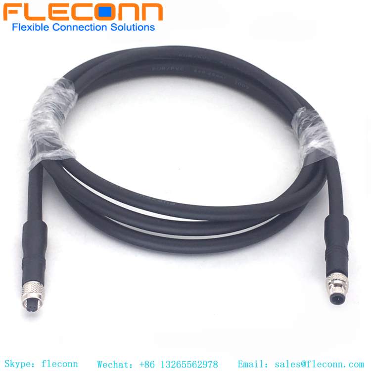 M5 2 Pos 3 Contacto 4 polos Cable de sensor macho a hembra