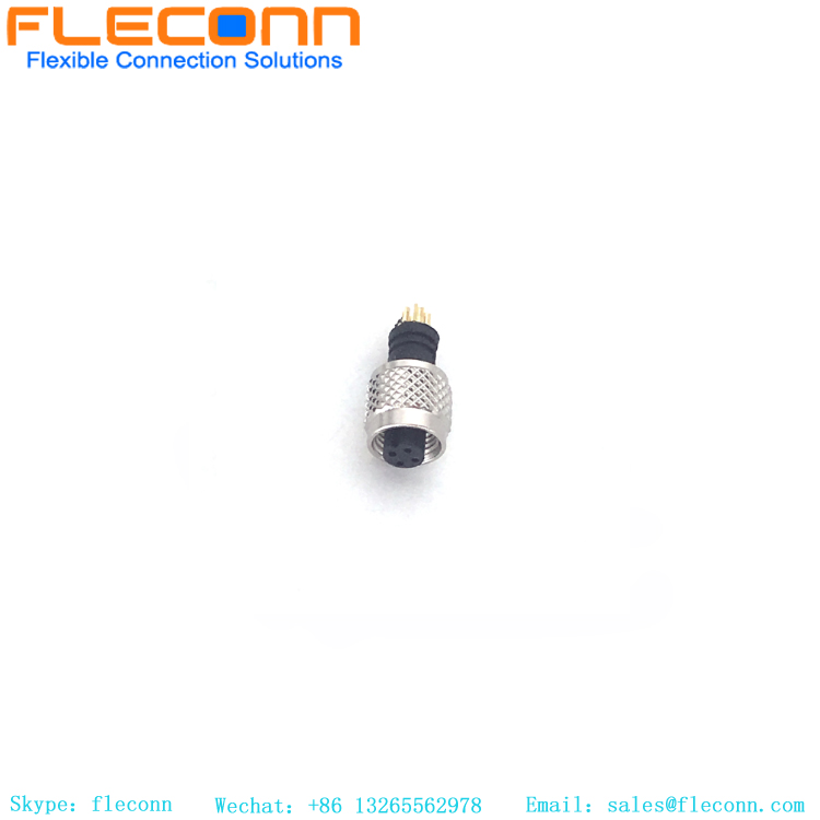 Conector de cable hembra M5 de 4 pines