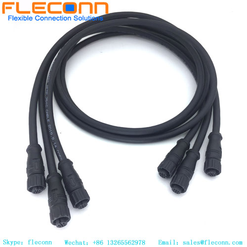 Cable conector de tuerca de plástico M12 de 5 polos