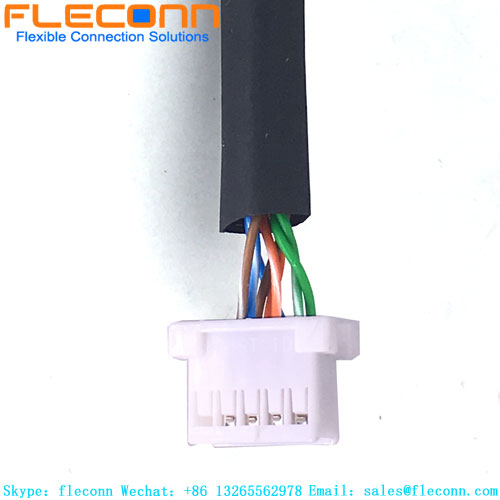 Conector de montaje en panel hembra con codificación X M12 a cable RJ45 con conector de placa B10B-XADSS-N de paso XAD de 2,5 mm
