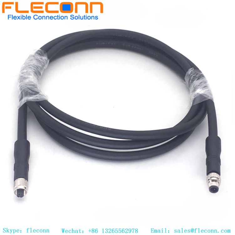 M5 4 Pin Male to Female Cable, IP67 IP68 Protection Rating