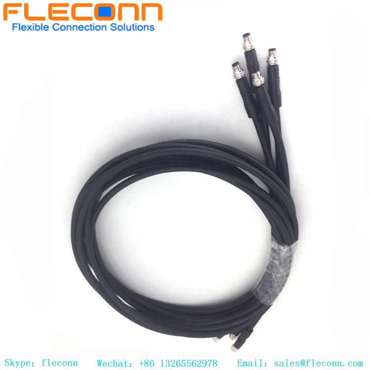 M5 2 3 4 Pin macho a macho, hembra a conjunto de cable de moldeado de doble extremo hembra