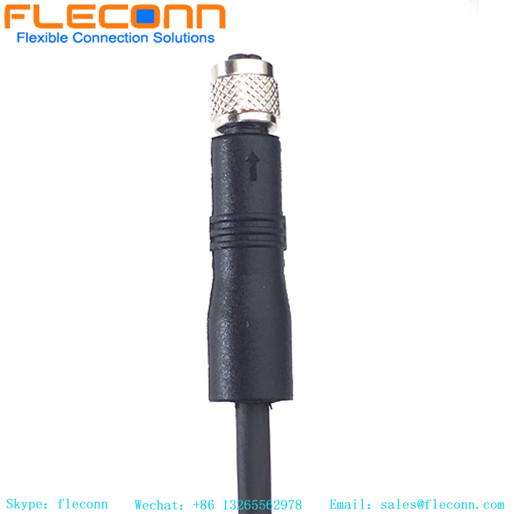 M5 Sensor Cable 3 Pin Female Connector, IP67 Waterproof Class PUR Cable