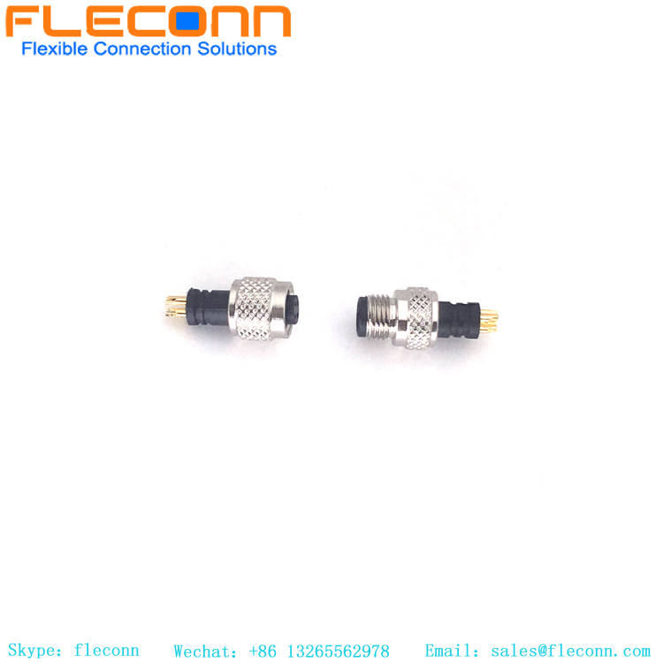 M5 4 Pin Male and Female Moulded Cable Connector