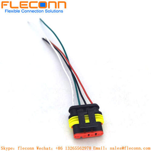 18awg Car Wire Harness Female Waterproof Electrical Connector Plug Socket Kit With Wire 1.5mm Series Termin