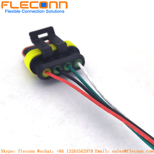 TE 282106-2 AMP Connector waterproof Wire Harness 4P Female