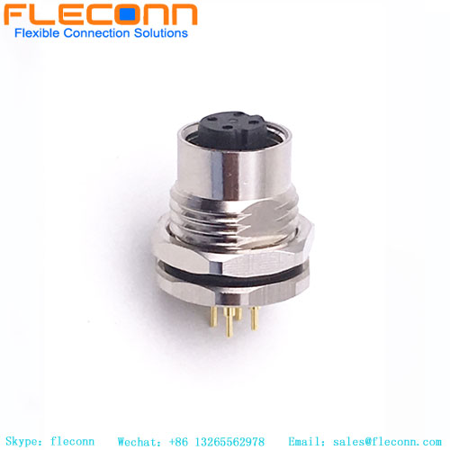 Montaje en panel con conector M12 de 4 pines