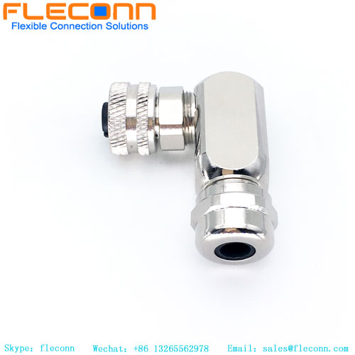 Conector ensamblado de metal M12