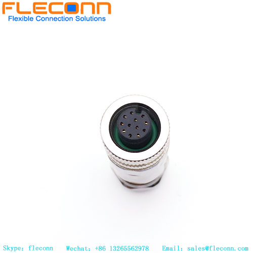 Conector ensamblado M12 de 12 posiciones