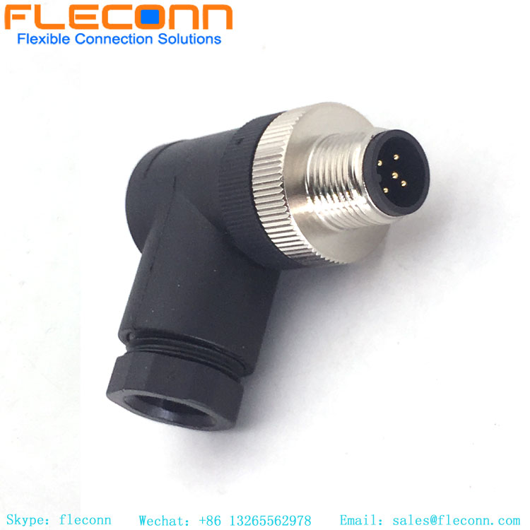 M12 Male Right Angle Connector