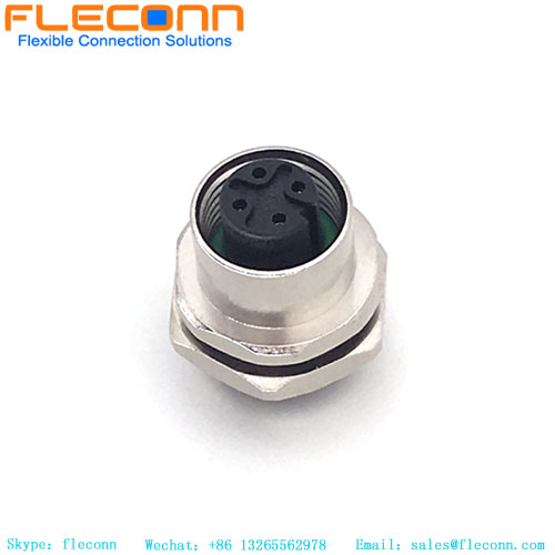 Conector de sensor hembra M12-A de 4 pines