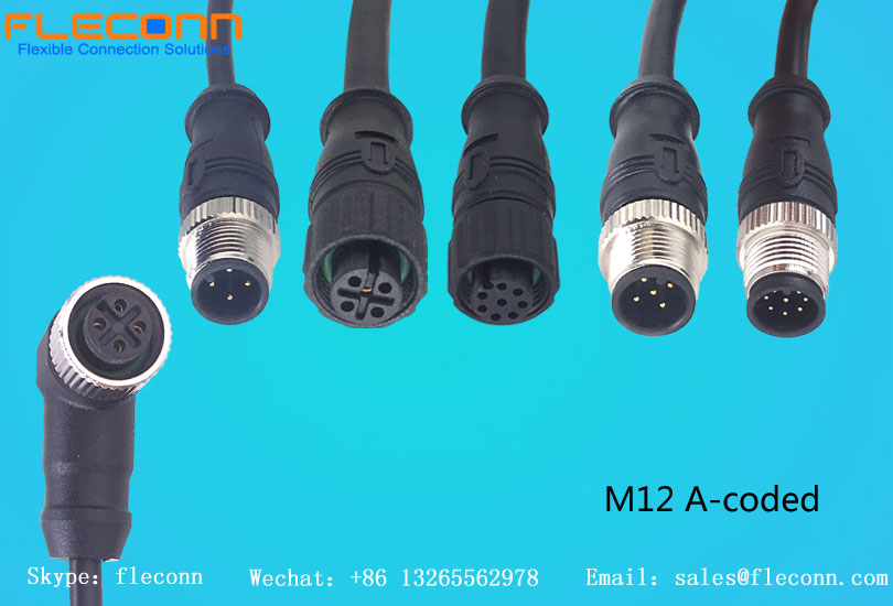 Cable conector M12 con codificación A