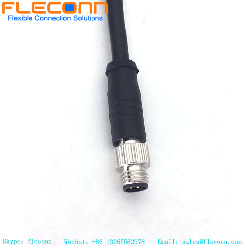 Cable conector macho blindado M8 de 5 pines