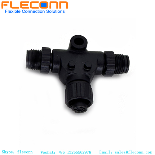 Adaptador divisor en T con codificación A M12 de 4 pines Divisores de sensor de enchufe M12