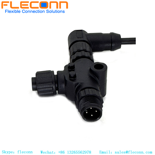 Adaptador divisor en T con codificación A M12 de 4 pines Divisores de sensor de enchufe M12
