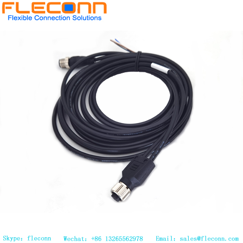 M12 Y Shape Waterproof Overmolded Cable