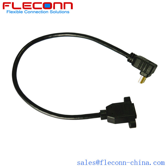 HDMI 90° Male To HDMI Female With Ear