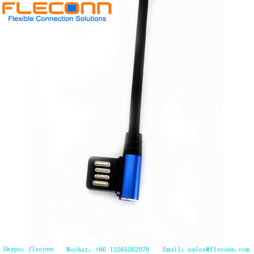 Fast Charging Cable L-Shaped 90 Degree Double-Sided Cable