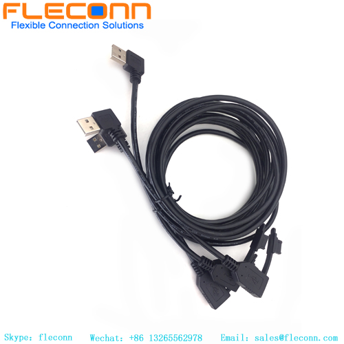 USB A Male Elbow To Female Data Cable