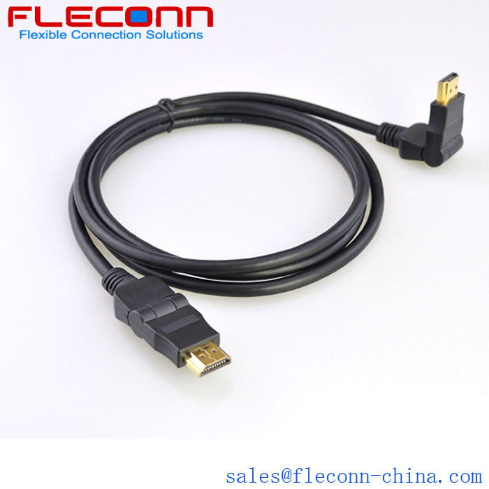 HDMI Cable Version 1.4 3D Rotatable 180 Degree Elbow HD Cable