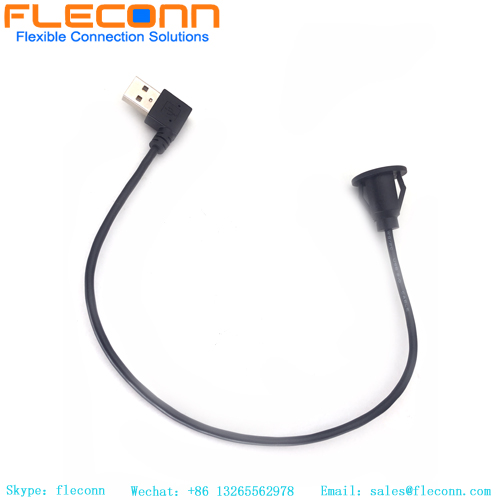 USB A Male Panel Installation Cable