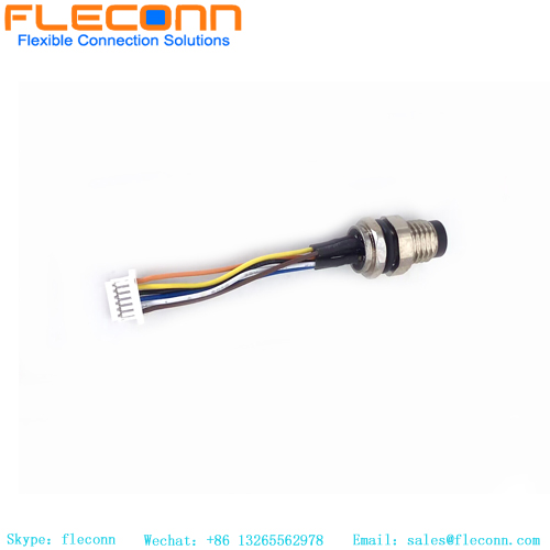 M8 6 Pin Front Fastened Panel Mount Connector With SHR-06V-S Connector Cable