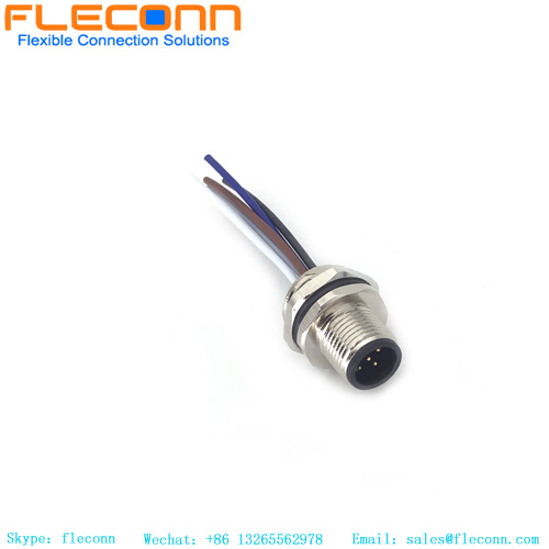 M12 A-coded 5 Pin Panel Mount Connector Cable