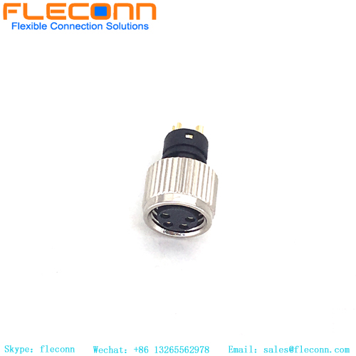 Conector moldeado hembra M8 de 4 posiciones