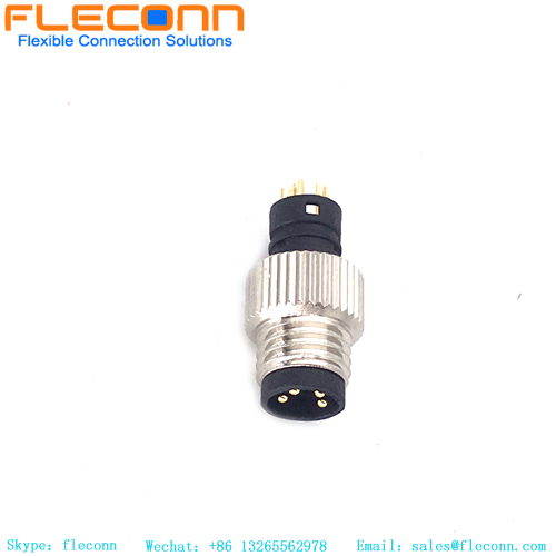 Conector hembra sobremoldeado macho M8 de 4 pines