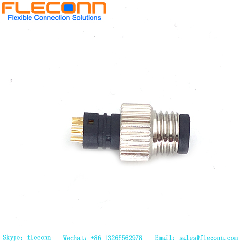 Conector hembra sobremoldeado macho M8 de 4 pines