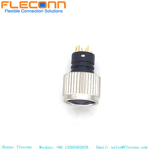 Conector moldeado hembra M8 de 4 posiciones