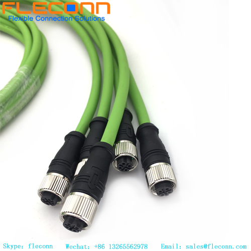 M12 4 Pin D-Coded To RJ45 Cable