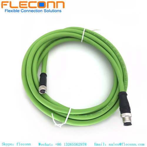 M12 5 Pin Male To M8 4 Pin Female Connector Cable