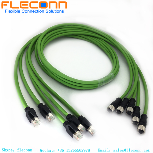 M12 D-Coded To RJ45 Cable