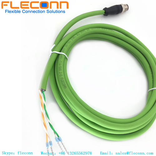 M12 5 Pos Male With Tubular Terminal Cable
