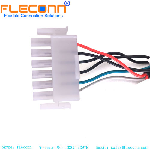 Pin personalizado del mazo de cables del conector de la serie 640585-1 de TE MATE-N-LOK de 6 pines