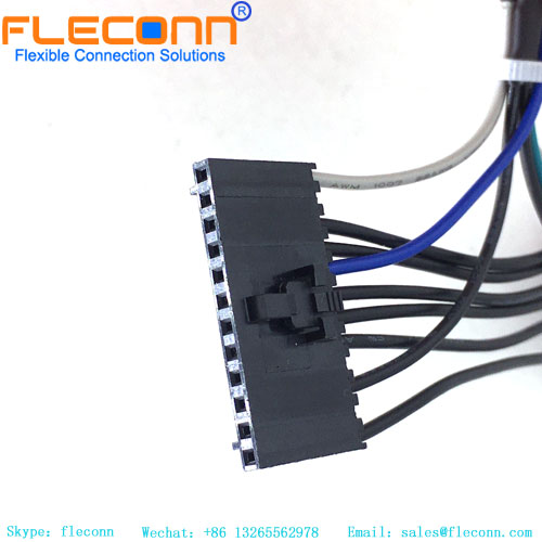 Arnés de cables del conector pin de 12 pines de paso de 2,54 mm, 1-104257-1, macho TE AMPMOUD