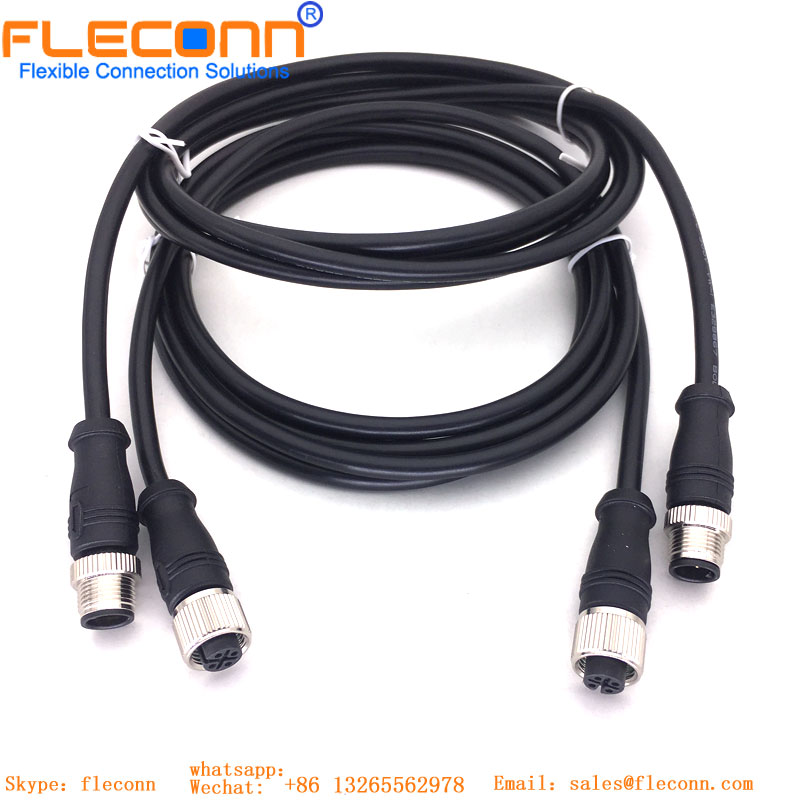 Cable macho M12 de 6 pines