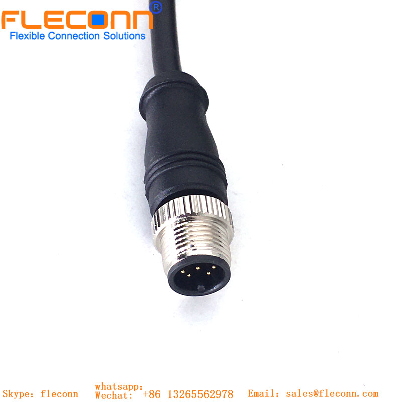 Cable macho M12 de 6 pines