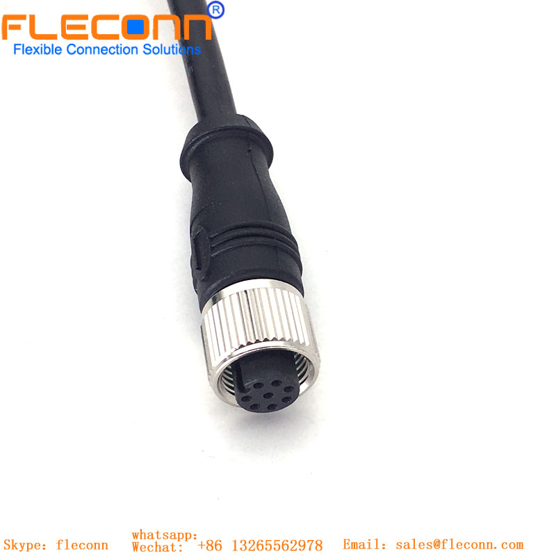 Cable macho M12 de 6 pines