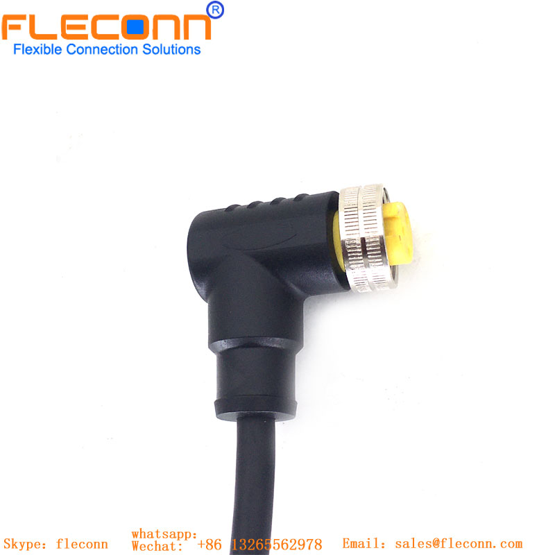 Cable impermeable codificado Industrial Ethernet X, conector hembra de 8 pines, M12