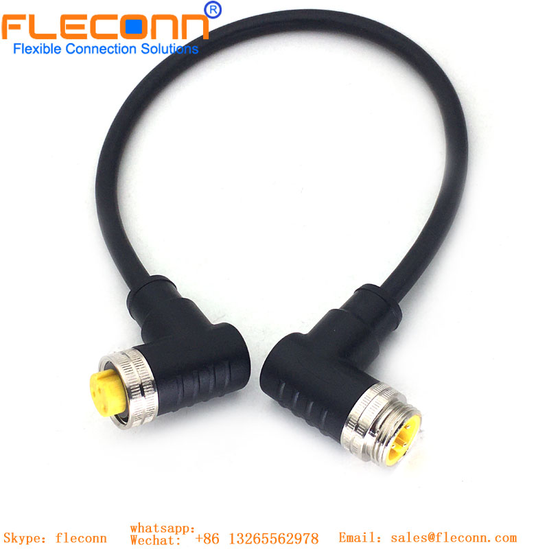 Cable impermeable codificado Industrial Ethernet X, conector hembra de 8 pines, M12