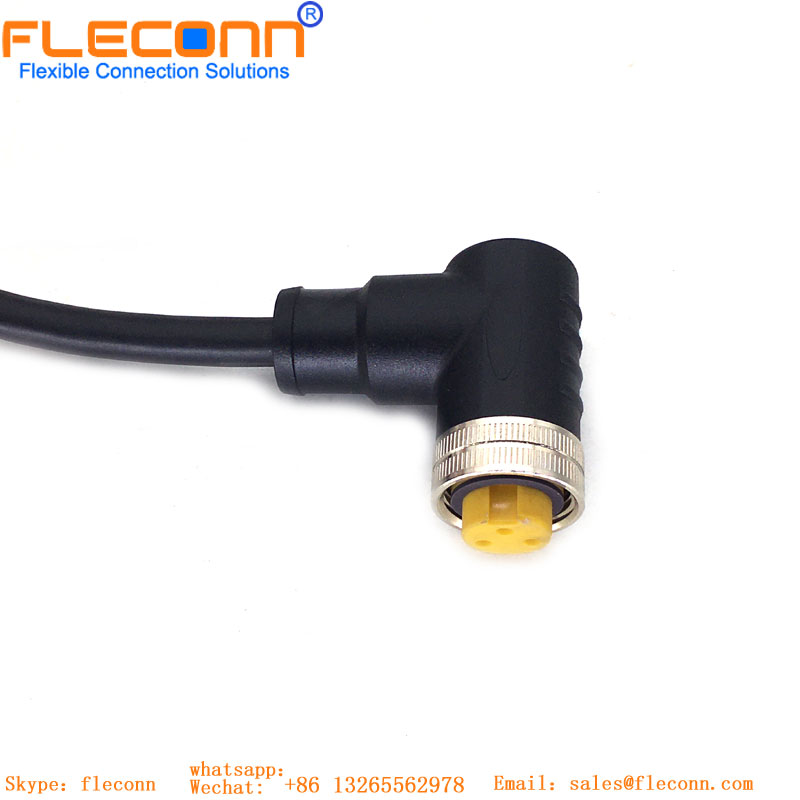 Cable impermeable codificado Industrial Ethernet X, conector hembra de 8 pines, M12