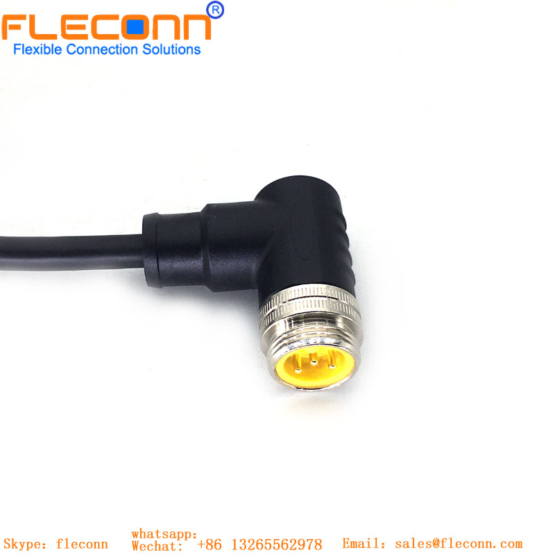 Cable impermeable codificado Industrial Ethernet X, conector hembra de 8 pines, M12