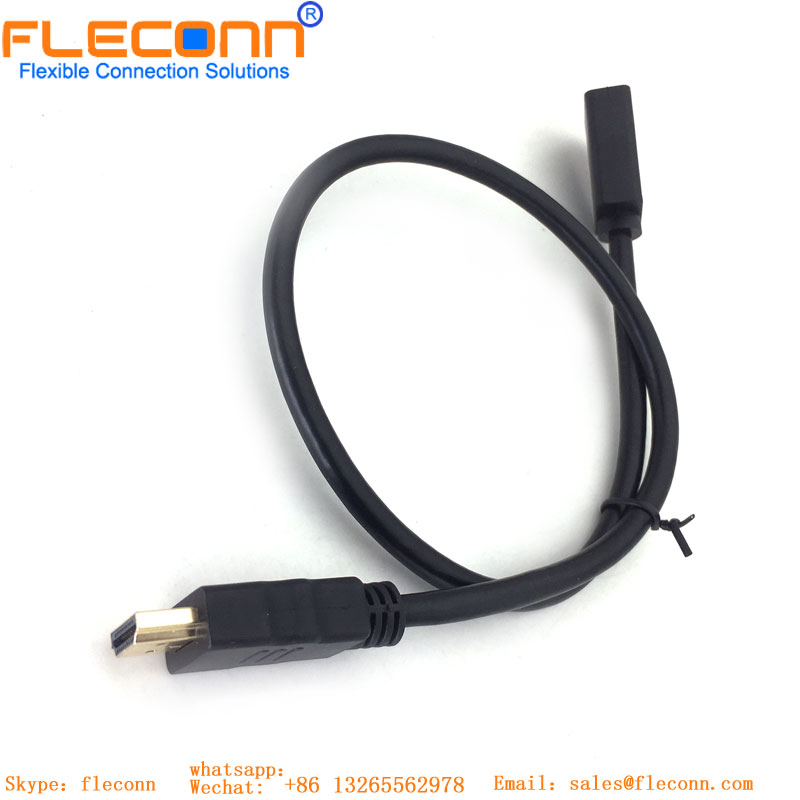 Cable HDMI versión 1.4 Cable giratorio 3D con codo HD de 180 grados