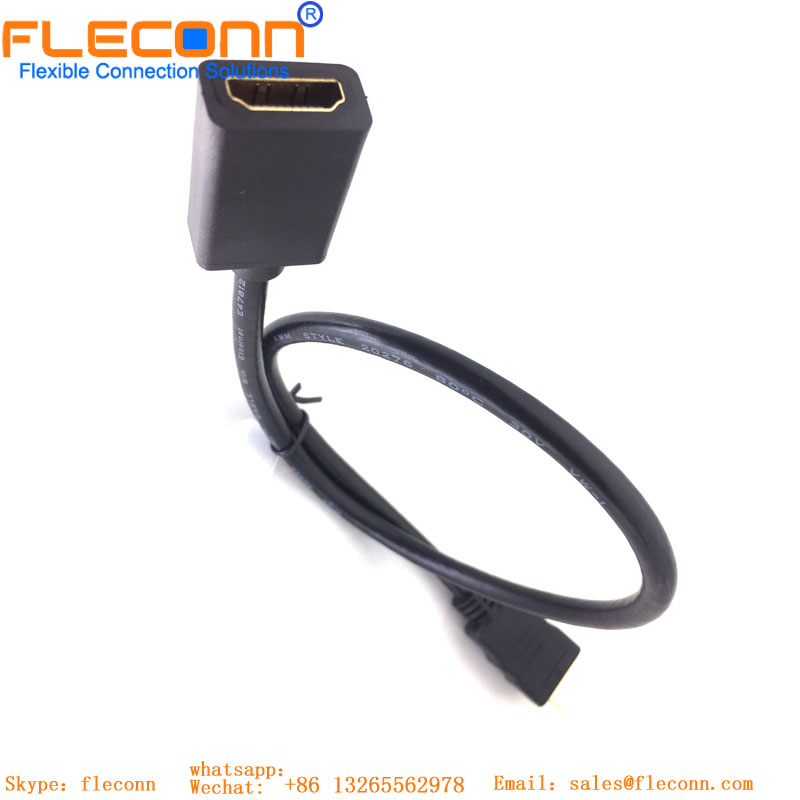 Cable HDMI versión 1.4 Cable giratorio 3D con codo HD de 180 grados